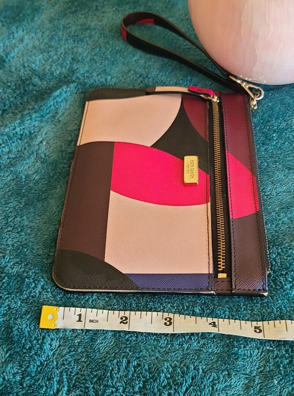 Kate Spade Pink Multi Leather Wristlet Clutch